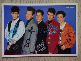 AUTOGRAM NEW KIDS ON THE BLOCK, KARTIČKA BRAVO