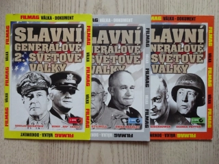 SLAVNÍ GENERÁLOVÉ 2. SVĚTOVÉ VÁLKY 1-3, VÁLKA, DVD FILM DOKUMENT
