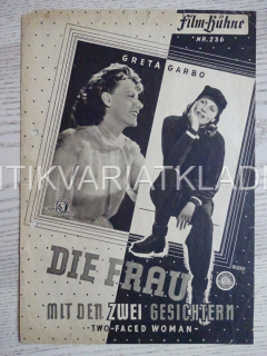 TWO FACED WOMAN, GRETA GARBO, MELVYN DOUGLAS, NĚMECKY, BIO PROGRAM 236
