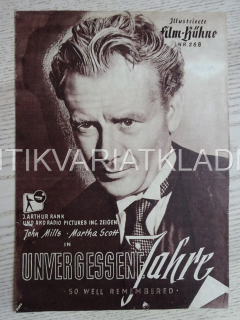 SO WELL REMEMBERED, JOHN MILLS, NĚMECKY, BIO PROGRAM 268