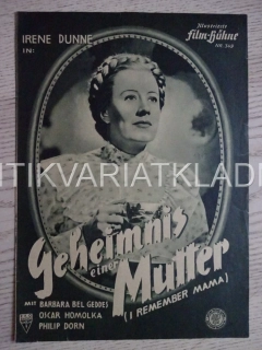 I REMEMBER MAMA, IRENE DUNNE, NĚMECKY, BIO PROGRAM 349