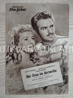 THAT LADY IN ERMINE, BETTY GRABLE, DOUGLAS FAIRBANKS JR., NĚMECKY, BIO PROGRAM 819