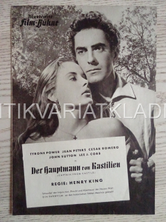 CAPTAIN FROM CASTILE, TYRONE POWER, NĚMECKY, BIO PROGRAM 1114