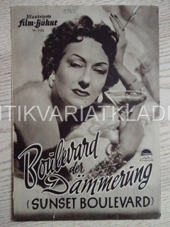 SUNSET BOULEVARD, WILLIAM HOLDEN, NĚMECKY, BIO PROGRAM 1136