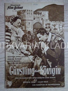 THE PRIVATE LIVES OF ELIZABETH AND ESSEX, ERROL FLYNN, NĚMECKY, BIO PROGRAM 1252