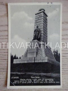 PAMÁTNÍK, JINDŘICH ŠIMON BAAR, OKRES DOMAŽLICE, POHLEDNICE 361