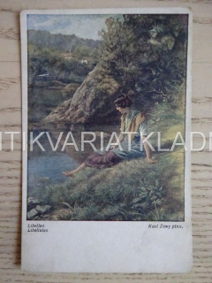 LIBELLEN, KARL ZEWY, ŽENA, JEZERO, PŘÍRODA, POHLEDNICE 374