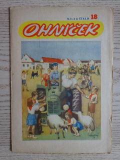 OHNÍČEK Č. 18/1951, KOMIKS, NEPRAKTA, SEKORA, BURIAN