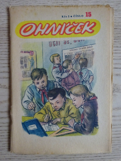 OHNÍČEK Č. 15/1951, KOMIKS, NEPRAKTA, SEKORA, BURIAN