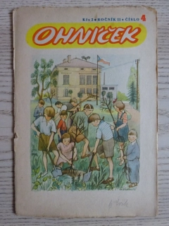 OHNÍČEK Č. 4/1951, ROČNÍK II, KOMIKS, NEPRAKTA, SEKORA, BURIAN