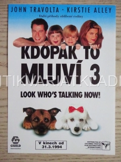 KDOPAK TO MLUVÍ 3, J. TRAVOLTA, K. ALLEY, FILMOVÝ LETÁK