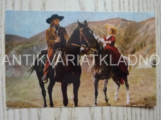 BEZHLAVÝ JEZDEC, WESTERN POHLEDNICE 437, ROK 1974