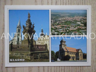 KLADNO, NÁMĚSTÍ STAROSTY PAVLA - MARIÁNSKÉ SOUSOŠÍ, KOSTEL SV. VÁCLAVA, POHLEDNICE 472