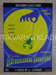 PROKLETÍ ŽLUTOZELENÉHO ŠKORPIÓNA, W. ALLEN, D. AYKROYD, H. HUNT, FILMOVÝ LETÁK