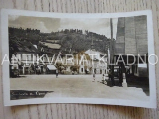 SVOBODA NAD ÚPOU, NÁMĚSTÍ, KOSTELNÍ HODINY, OKRES TRUTNOV, POHLEDNICE 622
