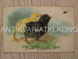 VESELÉ VELIKONOCE, KUŘE, SVÁTEK, POHLEDNICE 632