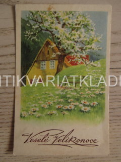 VESELÉ VELIKONOCE, CHALOUPKA, LOUKA, SEDMIKRÁSKY, POHLEDNICE 634