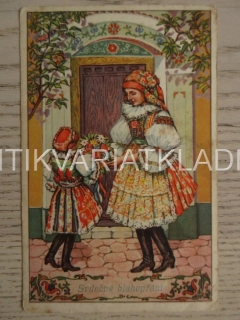 SRDEČNÉ BLAHOPŘÁNÍ, KROJ, L. KRATOCHVÍL, POHLEDNICE 660