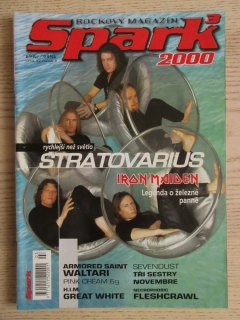 ROCKOVÝ MAGAZÍN SPARK, Č. 3/2000, PLAKÁT THERION, JOE SATRIANI, **an