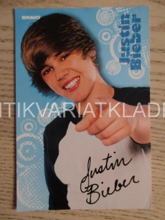 AUTOGRAM BIEBER JUSTIN, KARTIČKA BRAVO