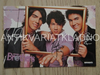 AUTOGRAM JONAS BROTHERS, KARTIČKA BRAVO