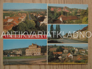 POZDRAV Z KLADENSKA, PCHERY, BUŠTĚHRAD, LIBUŠÍN, SMEČNO, BRANDÝSEK, OKRES KLADNO, POHLEDNICE 731