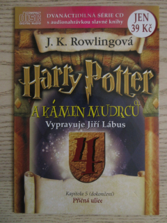HARRY POTTER A KÁMEN MUDRCŮ 4., JIŘÍ LÁBUS, CD MLUVENÉ SLOVO