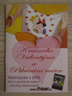 KRÁSNÉHO VALENTÝNA A PIKANTNÍ VEČER, ANIMOVANÁ SNĚHURKA, PORNO,DVD FILM