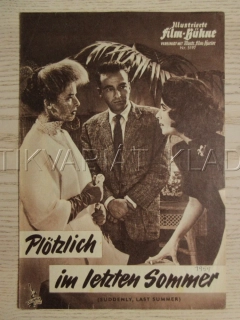 SUDDENLY, LAST SUMMER, E. TAYLOR, K. HEPBURN, M. CLIFT, BIO PROGRAM Č. 5197