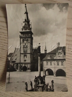 CHOMUTOV, NÁMĚSTÍ 1. KVĚTNA, KOSTEL SV. KATEŘINY, MĚSTSKÁ VĚŽ, OKRES CHOMUTOV, POHLEDNICE 745