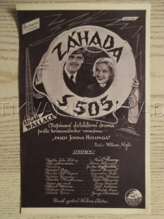 ZÁHADA 505, R: W. NIGH, N. BEERY, A. ALLYNOVÁ, 1934, BIO PROGRAM BČA