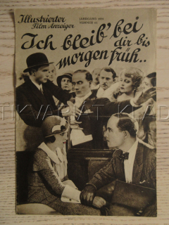 ZŮSTANU U TEBE AŽ DO RÁNA, J. JUGO, H. VALLENTIN, H. THIMIG, NĚMECKY, BIO PROGRAM ZŠ Č. 61, 1932