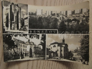 BENEŠOV, NÁMĚSTÍ, GYMNÁZIUM, VÝSTAVBA, OKRES BENEŠOV, POHLEDNICE 864