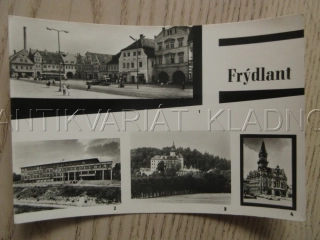 FRÝDLANT, NÁMĚSTÍ VÍTĚZNÉHO ÚNORA, STŘEDNÍ ŠKOLA, STÁTNÍ ZÁMEK, RADNICE, OKRES LIBEREC, POHLEDNICE 865