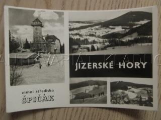 JIZERSKÉ HORY, ZASNĚŽENÉ ZIMNÍ STŘEDISKO ŠPIČÁK, OKRES KLATOVY, POHLEDNICE 873