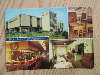 JEDNOTA KLADNO, UNHOŠŤ, RESTAURACE NOUZOV, OBCHODNÍ DŮM ČEPERKA, OKRES KLADNO, POHLEDNICE 901