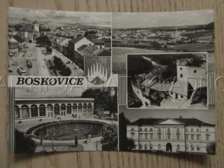 BOSKOVICE, POHLED NA MĚSTO, HRAD, KULTURNÍ DŮM, OKRES BLANSKO, POHLEDNICE 983