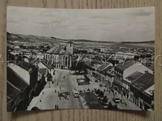 BOSKOVICE, NÁMĚSTÍ OBRÁNCŮ MÍRU, AUTOBUS, VETERÁN, OKRES BLANSKO, POHLEDNICE 985