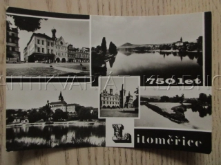 LITOMĚŘICE, NÁMĚSTÍ, VÝROČÍ 750 LET, SOUTOK ŘEK LABE A OHŘE, OKRES LITOMĚŘICE, POHLEDNICE 1012