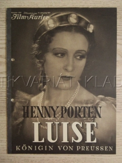 LUISE, KÖNIGIN VON PREUSSER, R: C. FROELICH, H. PORTEN, E. ARENDT, FILM KURIER Č. 1701