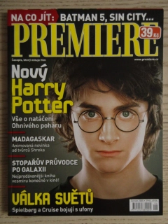 FILMOVÝ ČASOPIS PREMIERE, HARRY POTTER A OHNIVÝ POHÁR, P. CRUZ, E. T. - MIMOZEMŠŤAN, ČERVEN/2005