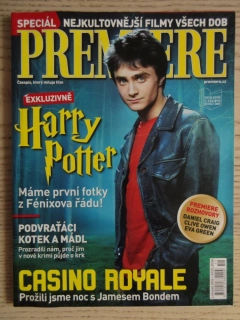FILMOVÝ ČASOPIS PREMIERE, HARRY POTTER A FÉNIXŮV ŘÁD, RO(C) PODVRAŤÁKŮ, J. BIEL, C. OWEN, WEST SIDE STORY, LISTOPAD/2006