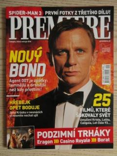 FILMOVÝ ČASOPIS PREMIERE, P. CRUZ, M. DOUGLAS, KRÁSKA V NESNÁZÍCH, ZÁŘÍ/2006