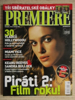 FILMOVÝ ČASOPIS PREMIERE, V. VAUGHN, PIRÁTI Z KARIBIKU 2, J. DEPP, GARFIELD SE VRACÍ, SRPEN/2006