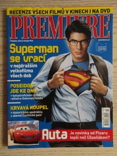 FILMOVÝ ČASOPIS PREMIERE, SUPERMAN SE VRACÍ, L. LOHAN, K. SPACEY, ANDĚLÉ NA HORÁCH, ČACHTICKÁ PANÍ, ČERVENEC/2006