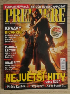 FILMOVÝ ČASOPIS PREMIERE, R. DAWSON, M. FORMAN, S. WINSTION, L. DICAPRIO, MLČENÍ JEHŇÁTEK, ÚNOR/2007