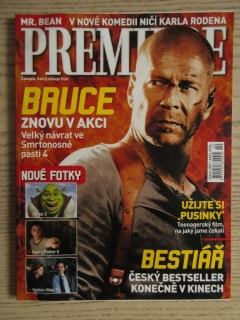 FILMOVÝ ČASOPIS PREMIERE, B. WILLIS, C. MURPHY, M. WAHLBERG, E. MURPHY, BESTIÁŘ, DUBEN/2007
