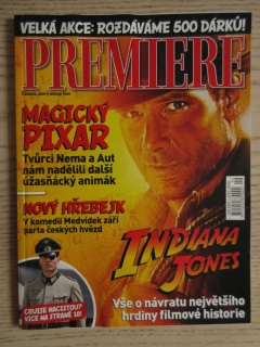 FILMOVÝ ČASOPIS PREMIERE, INDIANA JONES, M. DAMON, DIKTÁTOR, CH. RICCI, RATATOUILLE, ZÁŘÍ/2007