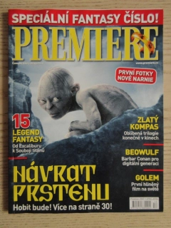 FILMOVÝ ČASOPIS PREMIERE, I. TROJAN, HOBIT, RAIN MAN, NARNIE, PROSINEC/2007