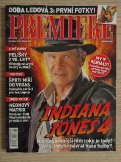 FILMOVÝ ČASOPIS PREMIERE, INDIANA JONES 4, HARRY POTTER, C. DIAZ, IRON MAN, C. FARRELL, KVĚTEN/2008
